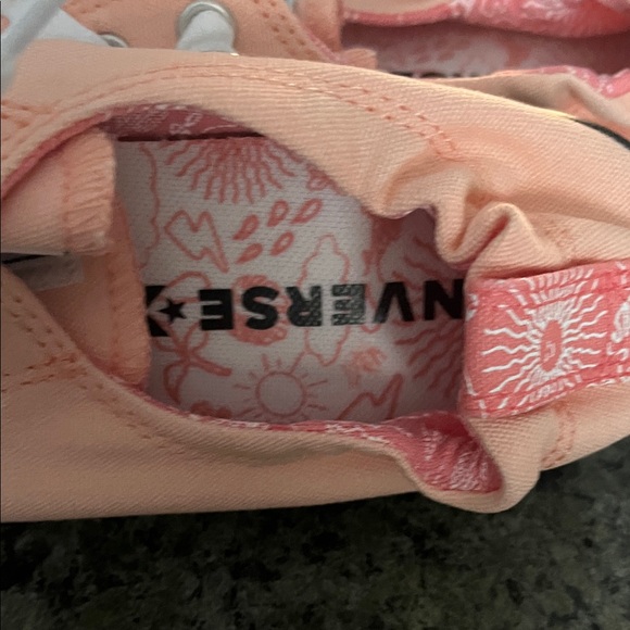 New Converse Peach and White Women's Sneakers - Picture 3 of 6